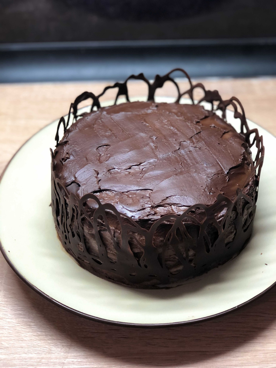 Ингредиенты для «Фруктовый торт с шоколадным кружевом»:
