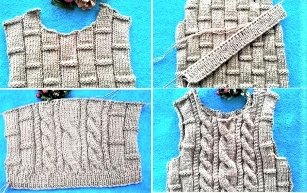 Пуловер для мальчика спицами 1-2 года