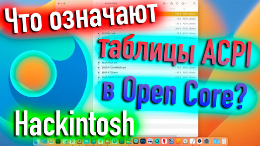 ЧТО ОЗНАЧАЮТ ТАБЛИЦЫ ACPI В ЗАГРУЗЧИКЕ OPEN CORE? HACKINTOSH! - ALEXEY BORONENKOV | 4K