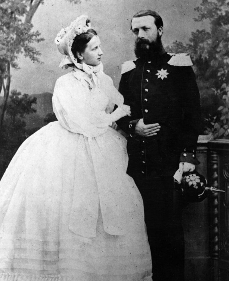 Великий герцог Фридрих I Баденский со своей супругой Луизой Прусской, 1860 год