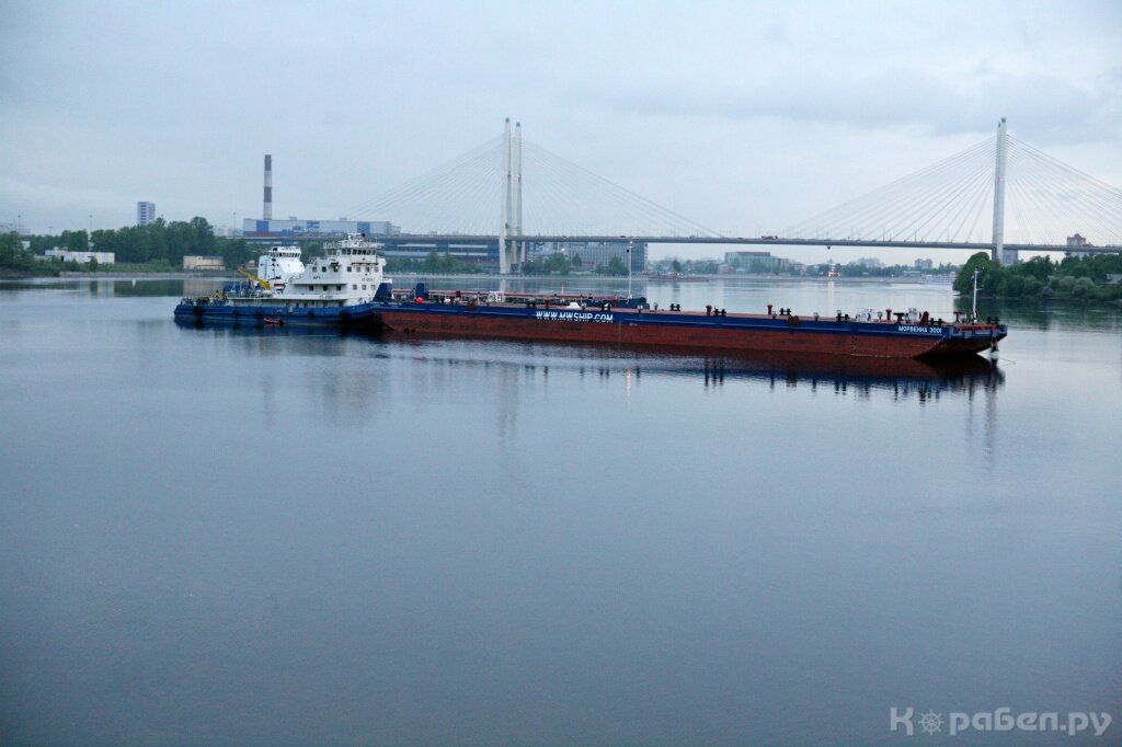 Буксир "ОТ-2080" и баржа "Морвенна 3001" / Фото: Корабел.ру  📷
