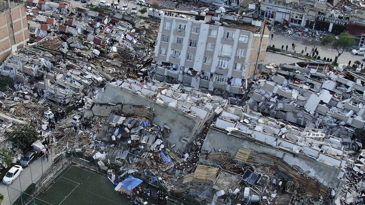    Последствия землетрясения в турецком Хатае© AP Photo / IHA