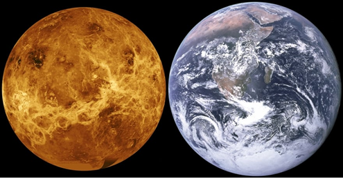 Сравнение Венеры и Земли