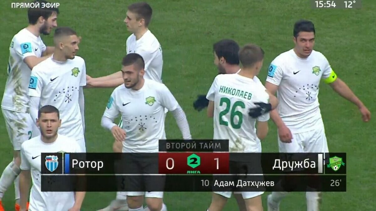     В первом после зимнего перерыва матче волгоградский «Ротор» принимал майкопскую «Дружбу». В турнирной таблице перед этой встречей наша команда занимала 3-е место, а майкопцы — 10-е.