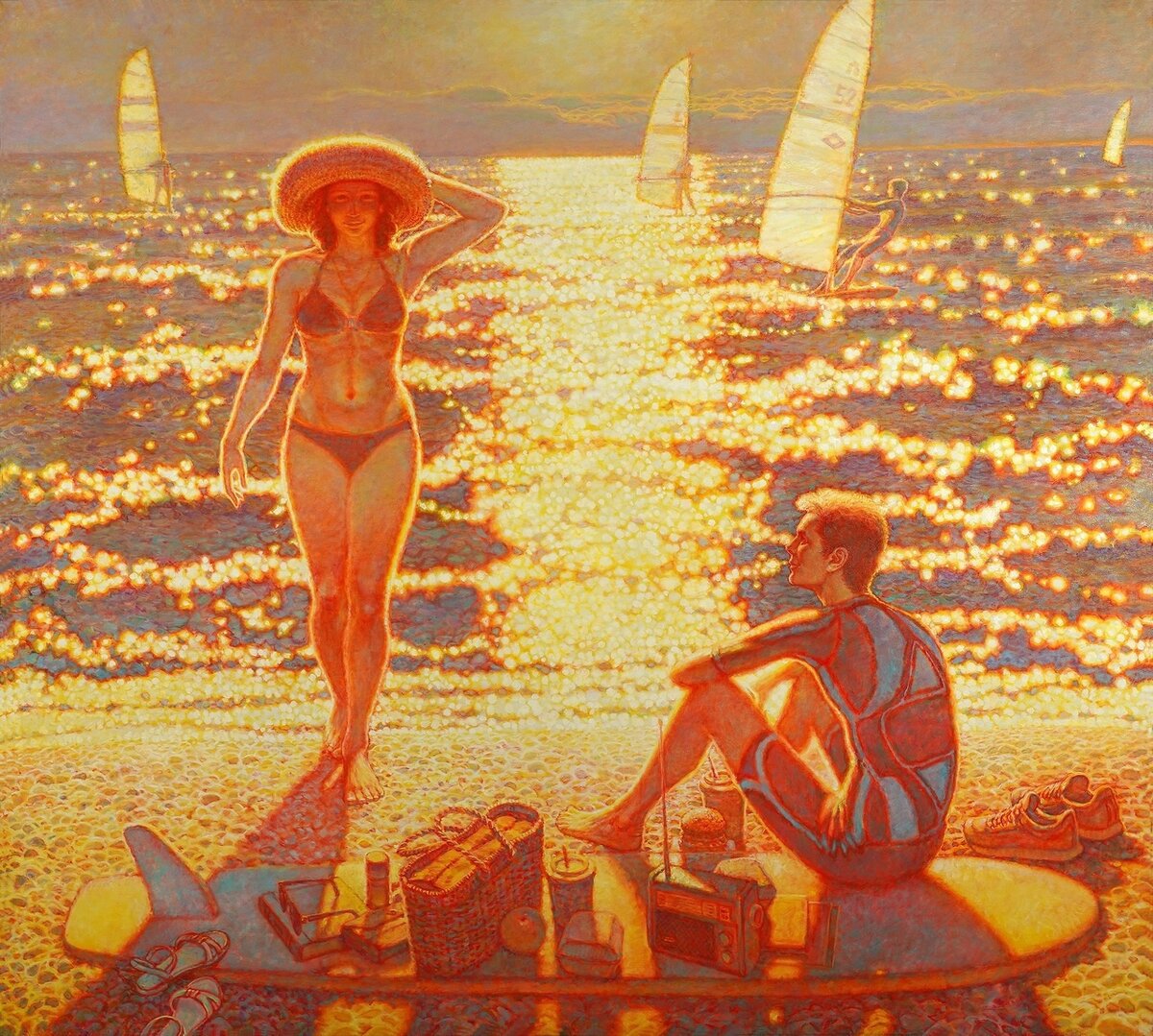 Художник Игорь Пугач (1963) "На фоне солнца и моря".
