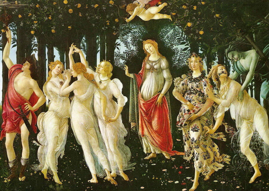 Сандро Боттичелли. "Весна", 1478, Галерея Уффици, Флоренция