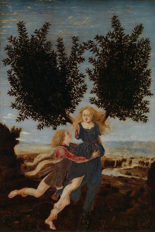 

Аполлон и Дафна. Антонио Поллайоло, 1475
