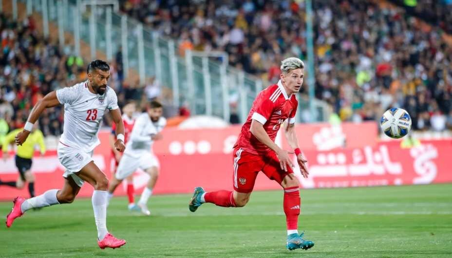    В матче с Ираном пенальти, который заработал Зиньковский, стал единственным ярким пятном в игре сборной России. Фото: Соцсети РФС