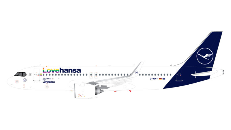Lufthansa Airbus A320neo Lovehansa М 1:200