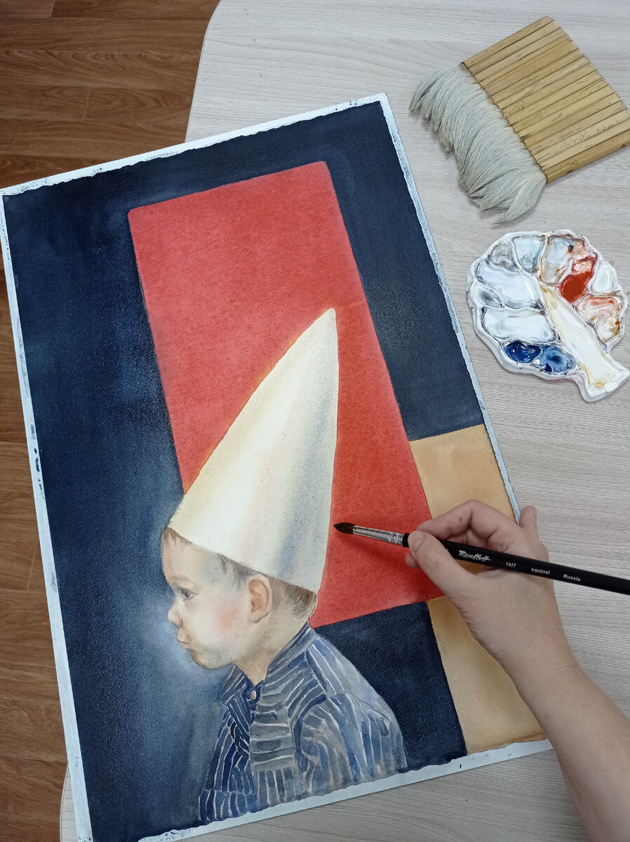 В работе! (Позирую на самом деле)) 