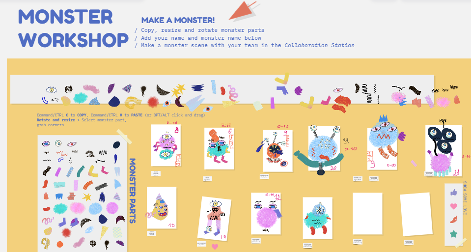 Вот наша мастерская монстриков и забавных человечков!