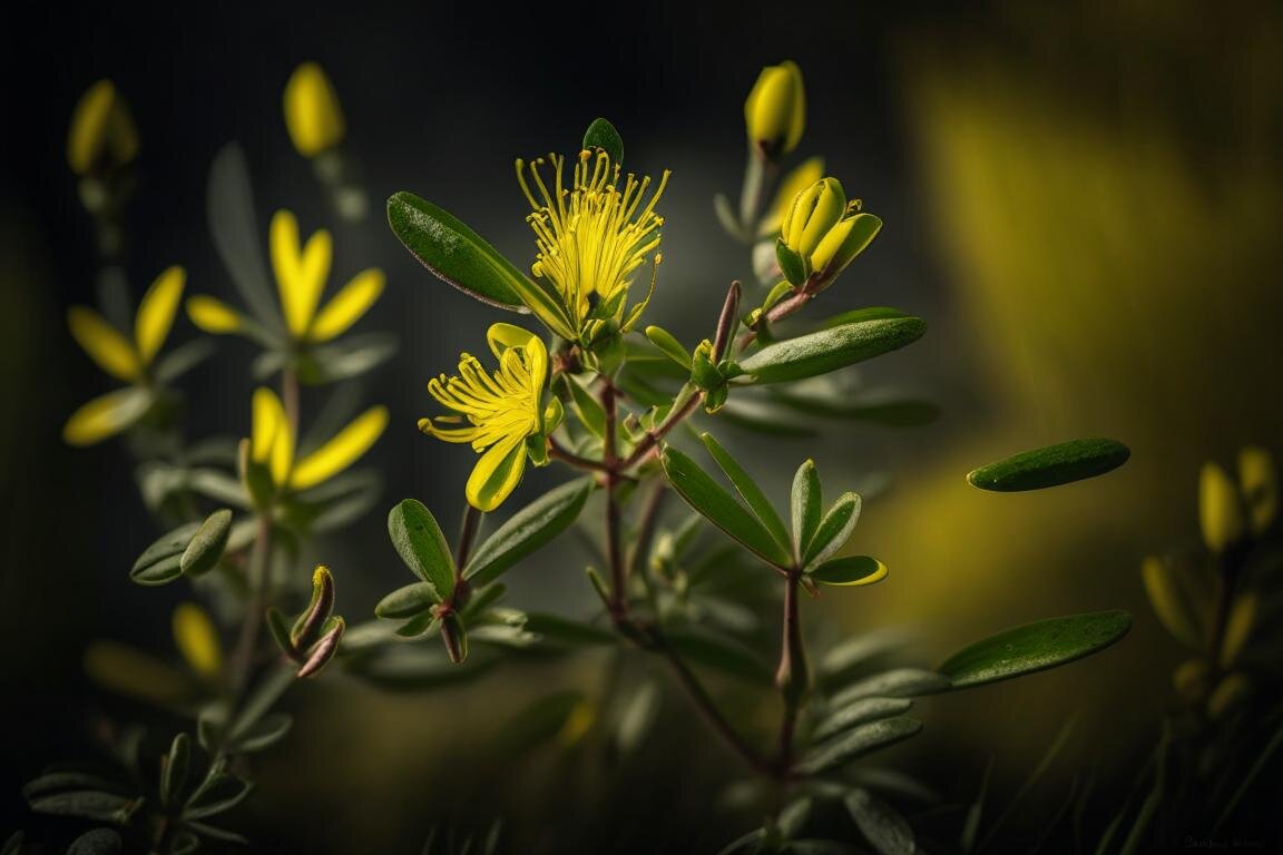 Зверобой. Изображение сгенерировано нейросетью ruDALL-e