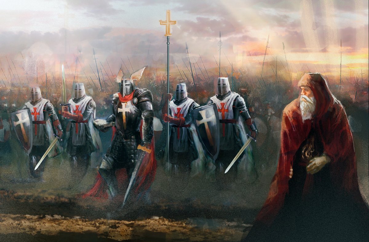 Здесь крестоносцы очень похожи на космодесантников, но это только играет на их образ, очистителей грешного мира от еретиков.