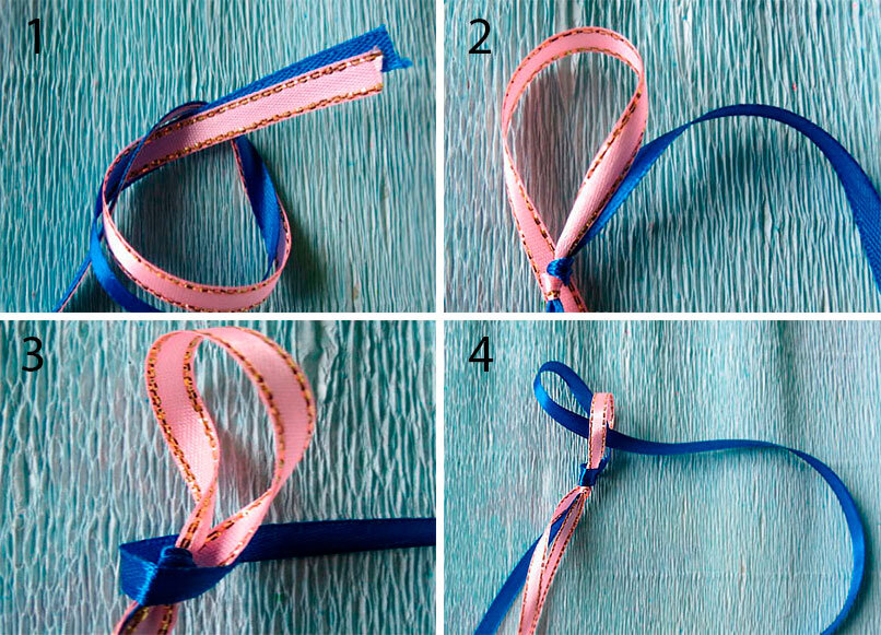 Плетение фенечек из ленточек: круглые и квадратные фенечки из 2 и 4 лент | Крестик
