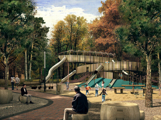     Эскиз летнего парка "Уралмаш" предоставлен Администрацией города Екатеринбурга