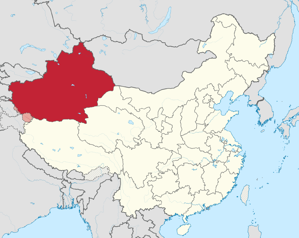 © TUBS / CC BY-SA 3.0 (Синьцзян-Уйгурский автономный район на карте)