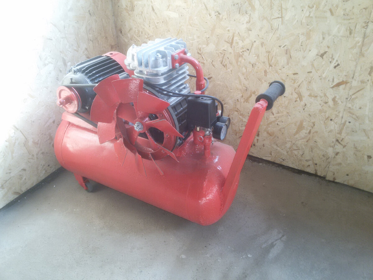 Самодельный компрессор на базе  С412М с автоматикой и на 220В.