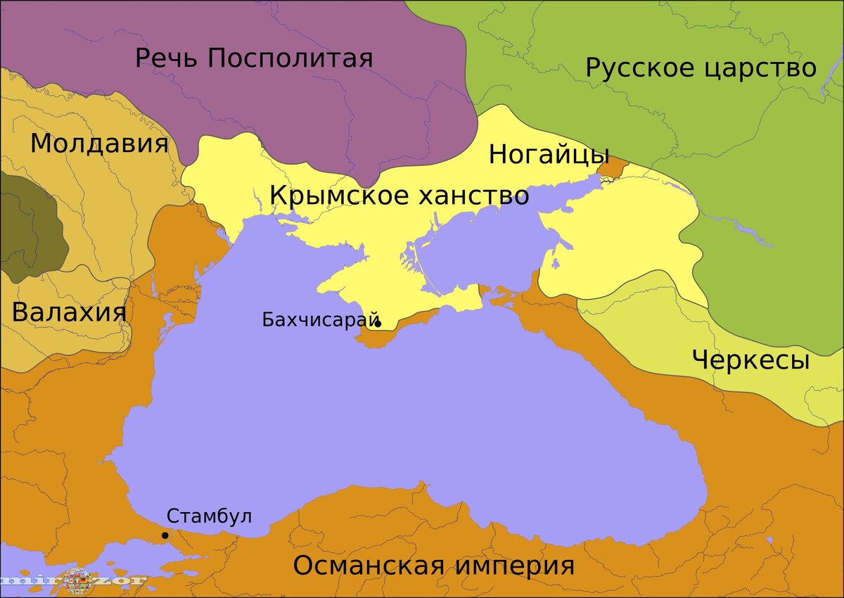 Географическое расположение крымского ханства