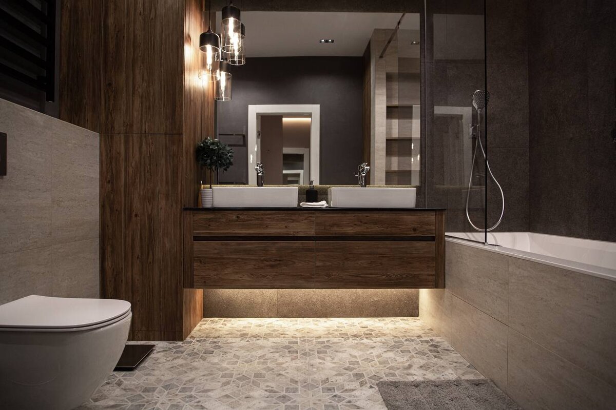 Пример совмещенного санузла от Гудвилл-Строй