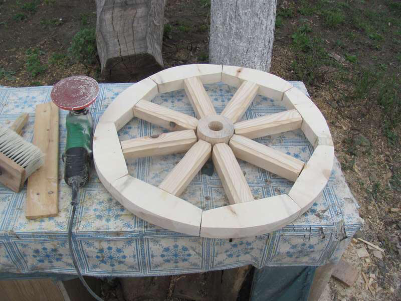 Деревянное колесо своими руками