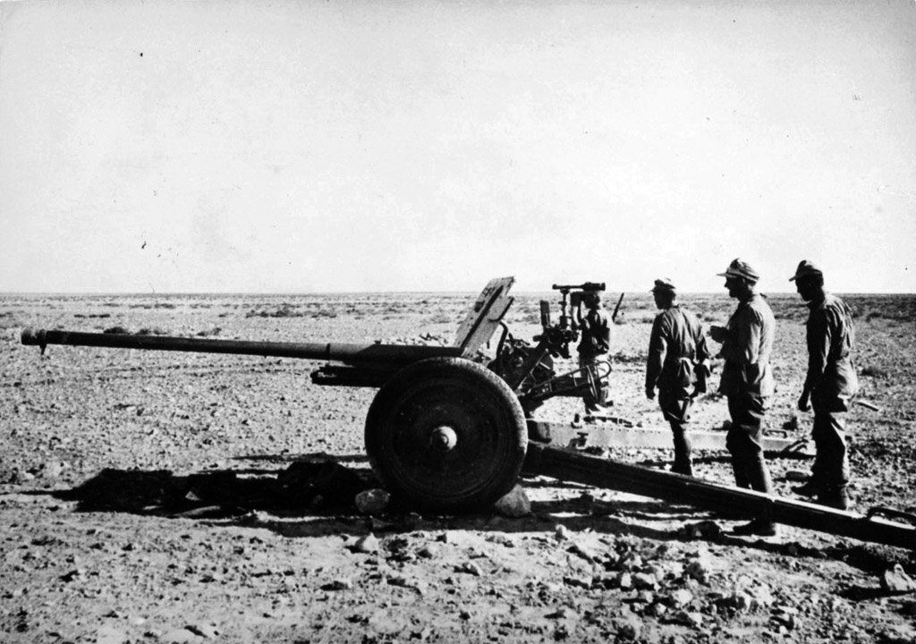 7,62 cm F.K.36 в Северной Африке.