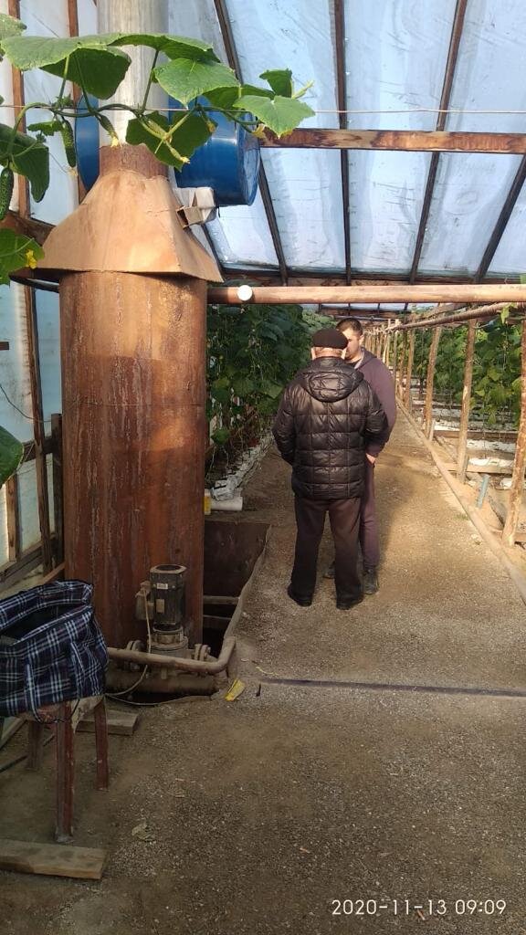 Котёл отопления с элементами "Хэнд Мэйд" в тепличном хозяйстве.  