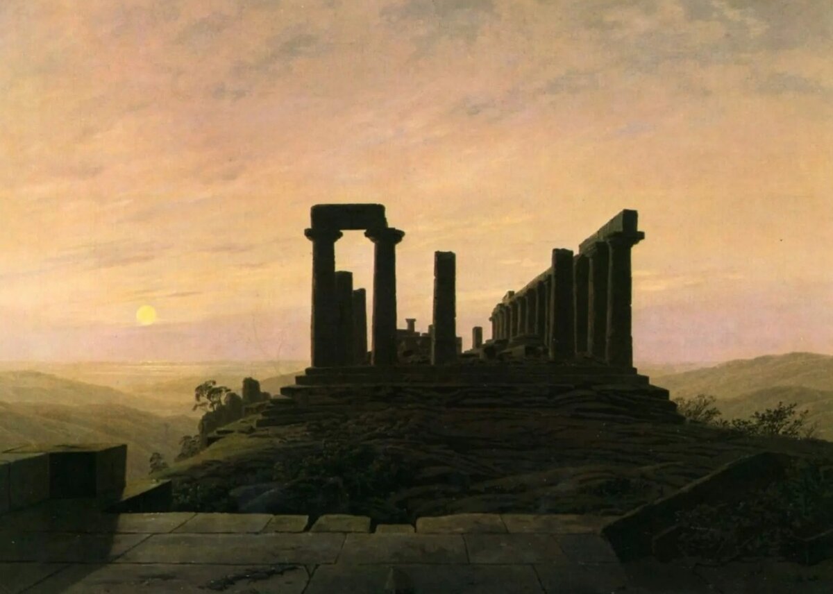 "Храм Юноны в Агринте" 72×54 см, 1828г