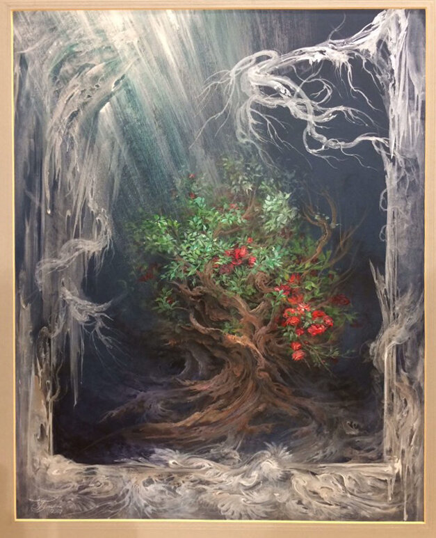 Картина "Вечность". Художник: Юсеф Хосейни. Страна: Иран (г. Тегеран). Год написания: 2007. Техника исполнения: картон, акрил. Размер: 72 х 56 см. 