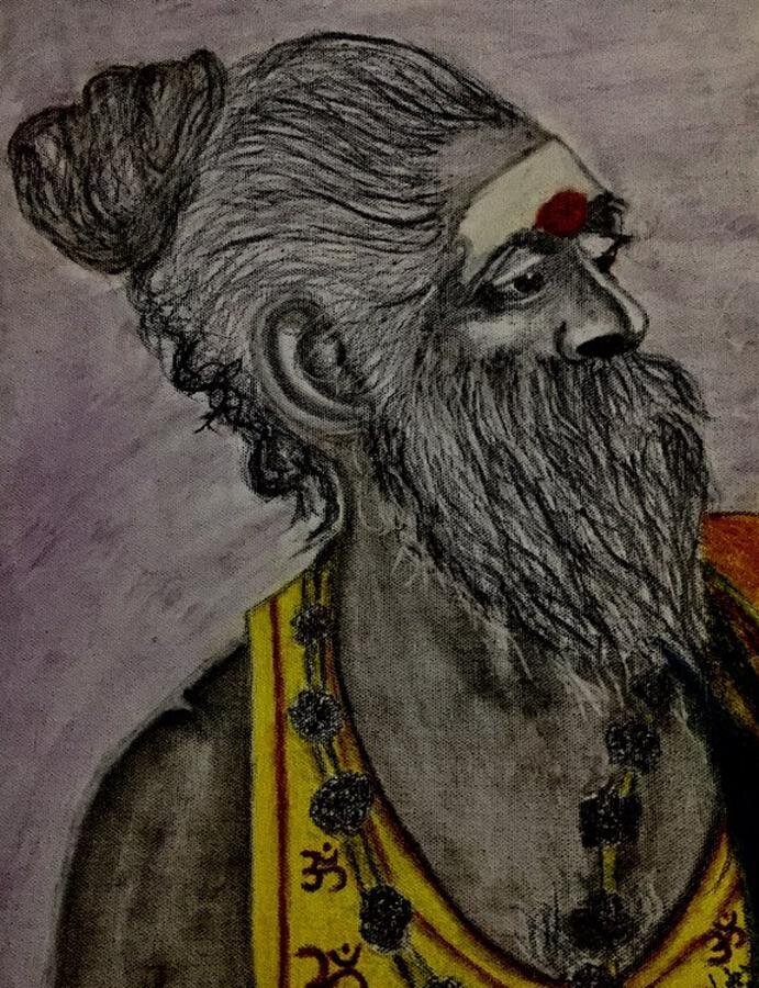 Отшельник. Совр. художница Lakshmi Rajagopal