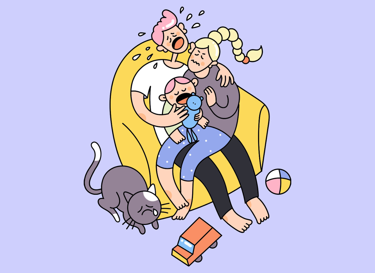 Наверное, каждый современный родитель слышал о контейнировании — способности выдерживать и помогать ребенку проживать эмоции в разных жизненных обстоятельствах. Когда речь заходит о контейнировании, обычно имеют в виду моменты импульсивного поведения, связанные как с положительной, так и отрицательной нагрузкой на психику ребенка.Маленький ребенок не в состоянии понять все те пугающие и странные чувства, которые на него валятся, и он ищет того, кто готов эти эмоции принять, а потом еще и объяснить, что это такое. Обычно такими людьми становятся родители. Но что если родители настолько истощены физически и морально, что сил на контейнирование не осталось?Моя шестилетняя дочь ходит за мной часами. След в след на расстоянии метра, есть такой вид пыток. Я в туалет, она у двери, я на кровать, дочь тут же рядом, я готовить ужин — «а можно с тобой?».И мне совершенно понятно, почему она так себя ведет — четыре месяца назад у нее появилась младшая сестренка. Я как современная думающая мама, представляю, как старшей сейчас тяжело. Как обидно, когда мама вместо того, чтобы читать ей сказку, бежит успокаивать младенца. Как тоже хочется на ручки, а мама не берет — ей после родов нельзя носить тяжелое. Это все серьезный стресс для любого ребенка.     📷
Интересное по темеКак жить, если их теперь двое: учимся справляться с тоддлером и новорожденнымВ обычных обстоятельствах я бы нивелировала ее переживания, проводя как можно больше времени вместе. Но сейчас не обычные обстоятельства. По шкале от «еще один обычный вторник» до «привет, апокалипсис», по моим ощущениям, мы где-то ближе к последнему.У меня не осталось сил быть отзывчивой и внимательной. Я срываюсь на крик и в слезах ору: «Пожалуйста, отстань! Отстань от меня хоть на минуту!». А потом сорок минут плачу с плачущим младенцем на руках, от чувства вины и безысходности.Теперь я абсолютно поняла, почему родители нас растили так, как растили. Трудно быть включенным, открытым и спокойным родителем в неспокойное время. Когда на первый план выходят базовые потребности в еде, одежде и безопасности, все остальное теряет смысл.Думаю, за последние дни мы все это почувствовали. Стресс и усталость делает из нас тех, кем мы так боялись стать, когда вырастем. Это не оправдывает родительские факапы, но, в отличие от наших родителей, мы знаем, что из этого потом получится.
Мы должны дать себе право остановиться и посмотреть вглубь себя.Кто я? Я счастливый человек вне новостного контекста? Как я могу повлиять на события здесь и сейчас? Что я могу сделать, чтобы прямо сейчас почувствовать себя лучше?Кажется, пришло то самое время, когда пора надеть маску на себя, чтобы в будущем спасти своих детей от нас же самих.Давайте позволим себе ненадолго стать чуточку эгоистичными, нервными, мало включенными. Давайте не будем себя за это стыдить. Давайте возьмем себя на ручки и покачаем нас — маленьких и слабых. Потому что только так получится очистить ящик для контейнирования, забитый с февраля под завязку. А это залог нашей возможности продолжать заботиться о детях, несмотря ни на что.Как помочь ребенку, если вы на него наорали  5 простых вещей, которые мы можем сделать для себя, но ради детей  Что делать, если нет денег и сил? Памятка для родителей, попавших в трудную жизненную ситуациюЕще почитать по теме📷
Поддержите редакцию!📷
Понравился материал?
