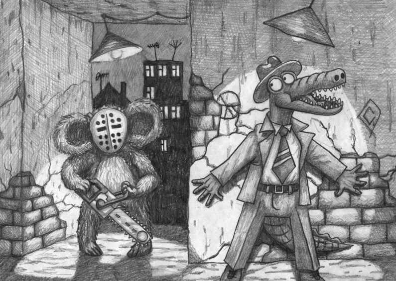 чебурашка арт. крокодил г или страшные сны чебурашки. гена и чебурашка на мотоцикле. андрей кузнецов художник чебурашка. андрей кузнецов чебураки.