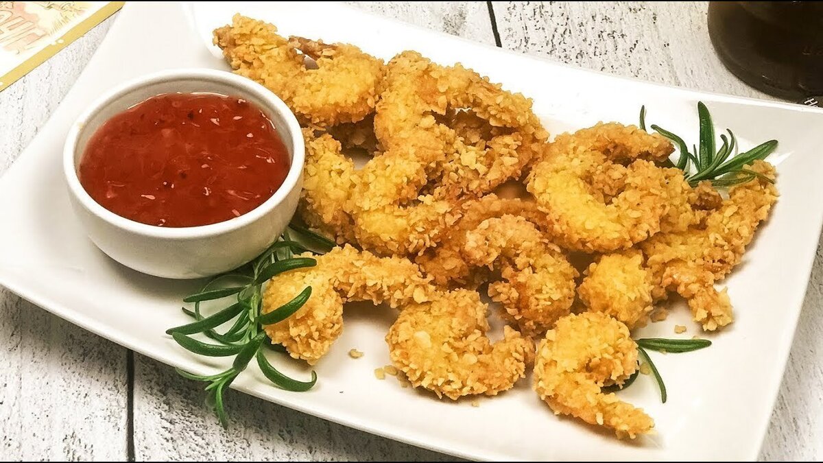    Креветки во фритюре