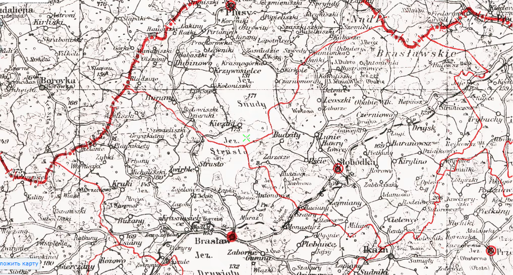 Административная карта Польской республики 1937 г.