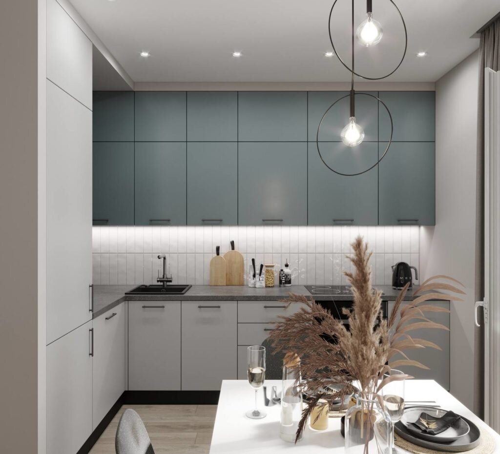 Нейтральные цвета и мягкие акценты. Со вкусом оформленная квартира 40 кв.м.