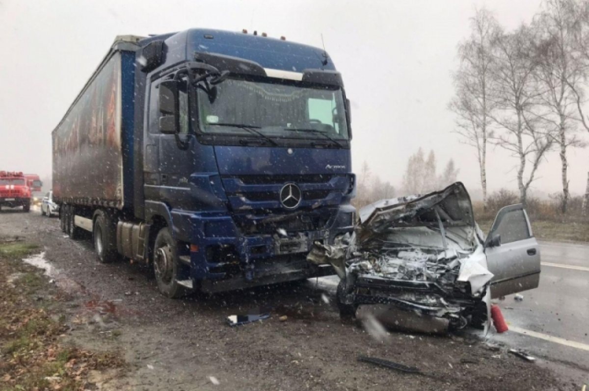    Под Рязанью молодой водитель врезался в тульского дальнобойщика