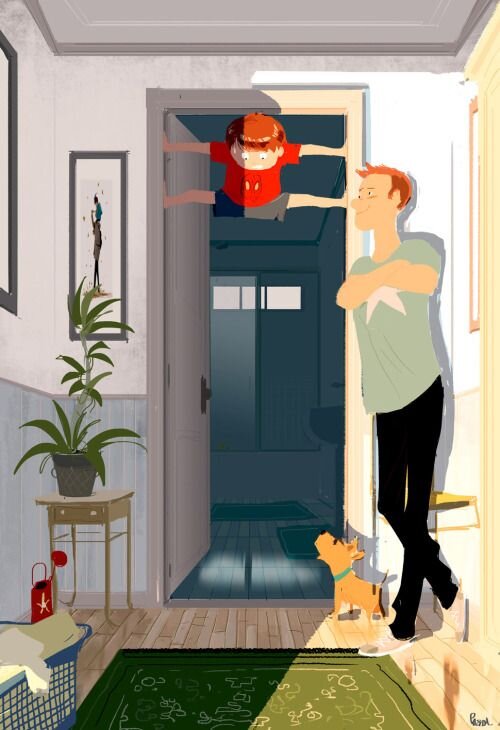 Источник: Иллюстратор Паскаль Кэмпион https://pascalcampion.tumblr.com/post/152033064677/ninja-daddylook-im-a-ninja-nice-colin-i