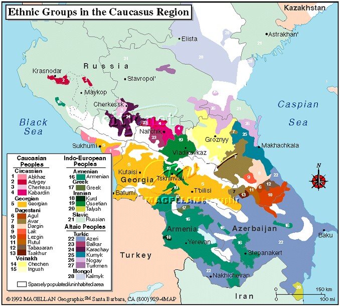 Расселение народов дагестана карта