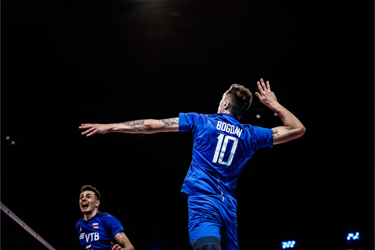 Летучий Богдан на Лиге Наций. Фото: FIVB