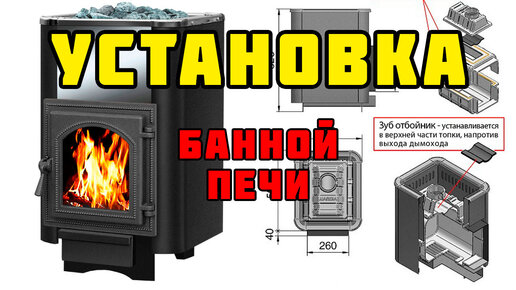 Какое расстояние должно быть от дровяной банной печи до стен и потолка?