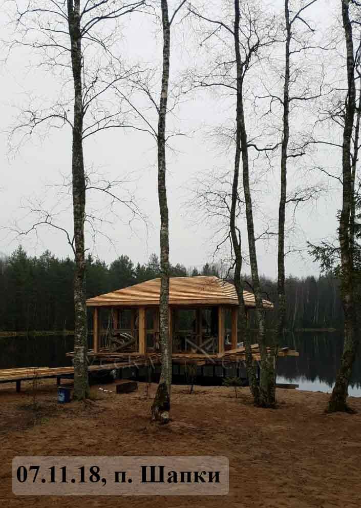 Один из пирсов, который мы установили в поселке Шапки в 2018 году