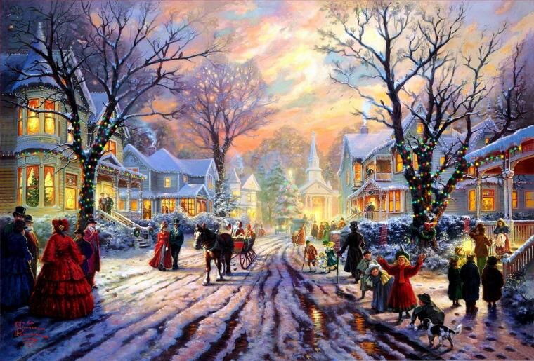 Фото: Картина Thomas Kinkade"Рождество"; LiveInternet
