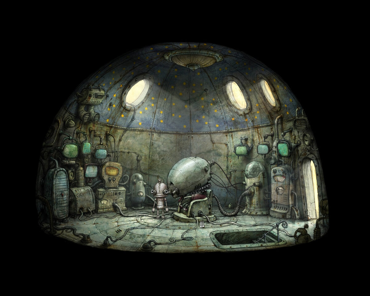 Machinarium. Машинариум финал игры. Машинариум 3d. Machinarium робот. Машинариум банда чёрных шляп.