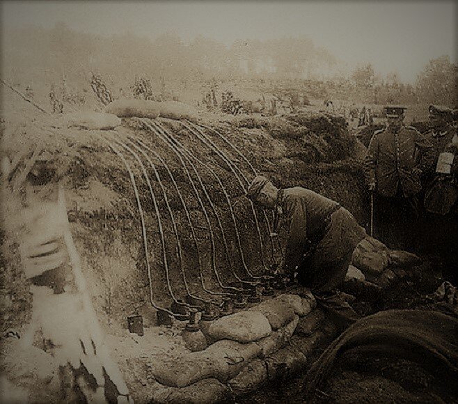 Подготовка к газовой атаке.