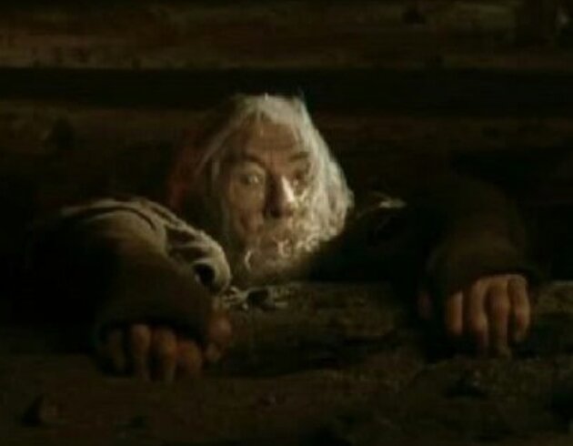 "Бегите, глупцы!". Кадр из фильма "Властелин колец".