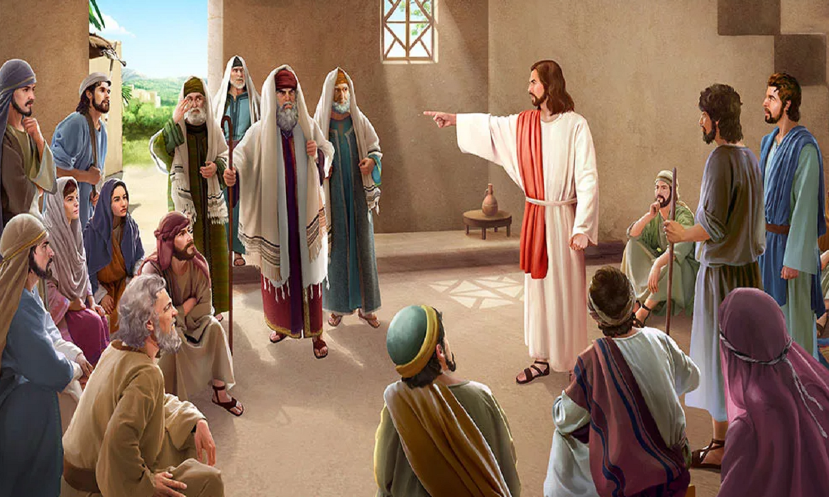Почему христос говорил притчами. Иисус Христос и фарисеи. Jesus Christ фарисеи. Иисус Христос уличает фарисеев. Иисус учит фарисеев.