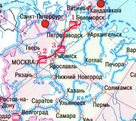 Водный путь из Москвы к Белому морю