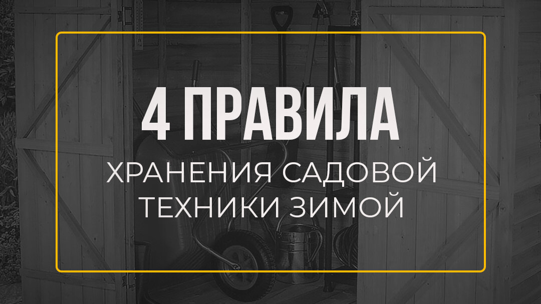 Садовая техника зимой: правила хранения (инфографика)