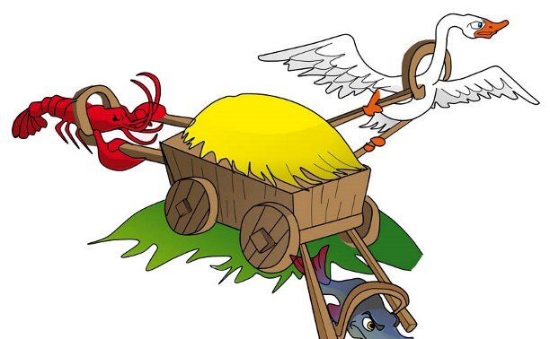 Когда в товарищах согласья нет, На лад их дело не пойдет. И выйдет из него не дело, а только Мука. (Отрывок из басни И. Крылова)