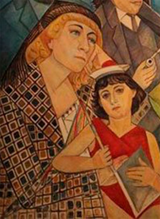 Маревна с дочерью. Фрагмент картины