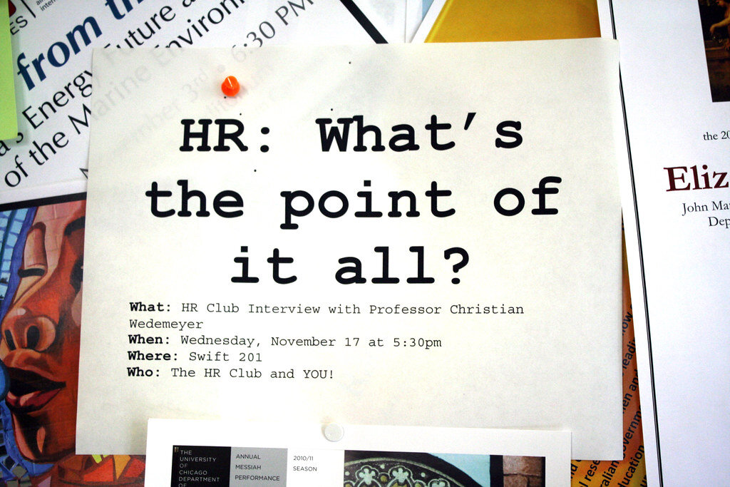 "HR : В чем смысл всего этого?" ( перевод с англ. яз.)